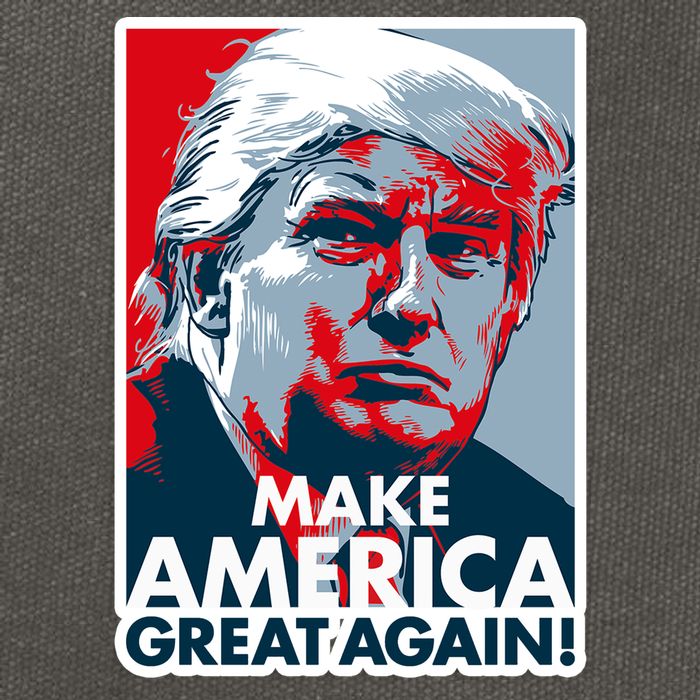 Pro Donald Trump Make America Great Again Poster Design Cotton Canvas Backpack