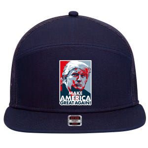 Pro Donald Trump Make America Great Again Poster Design 7 Panel Mesh Trucker Snapback Hat