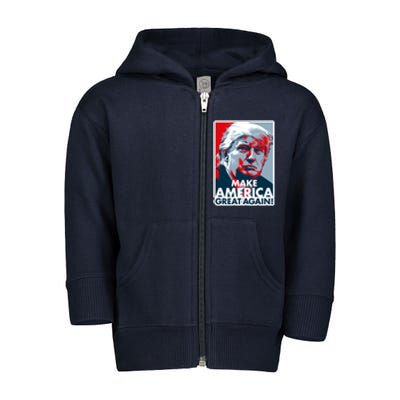 Pro Donald Trump Make America Great Again Poster Design Toddler Zip Fleece Hoodie