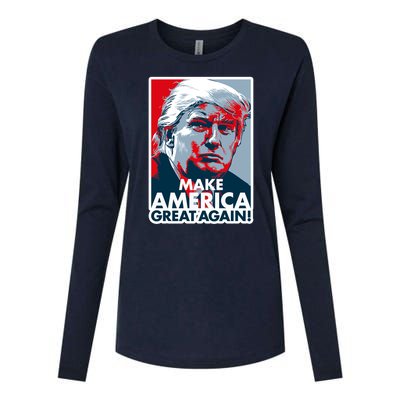 Pro Donald Trump Make America Great Again Poster Design Womens Cotton Relaxed Long Sleeve T-Shirt