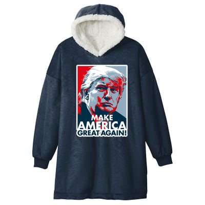 Pro Donald Trump Make America Great Again Poster Design Hooded Wearable Blanket