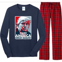 Pro Donald Trump Make America Great Again Poster Design Long Sleeve Pajama Set