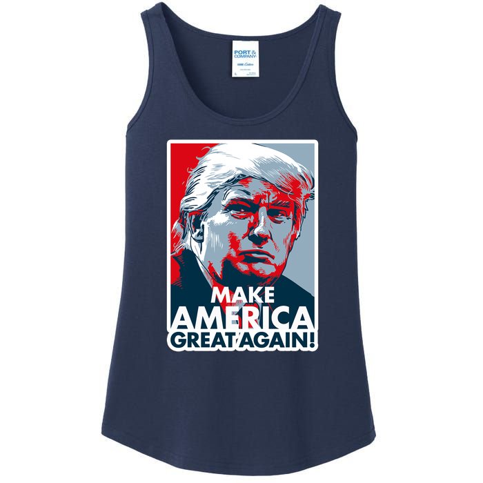 Pro Donald Trump Make America Great Again Poster Design Ladies Essential Tank