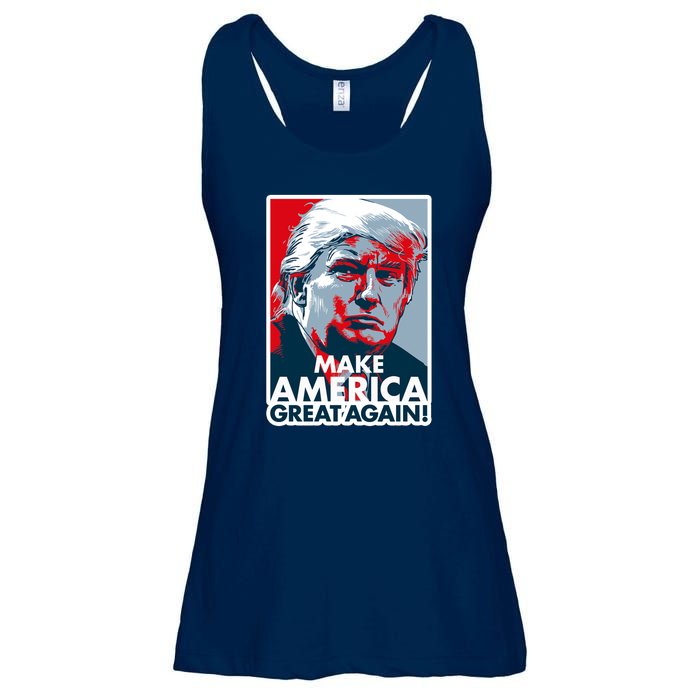 Pro Donald Trump Make America Great Again Poster Design Ladies Essential Flowy Tank