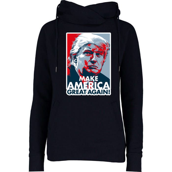 Pro Donald Trump Make America Great Again Poster Design Womens Funnel Neck Pullover Hood