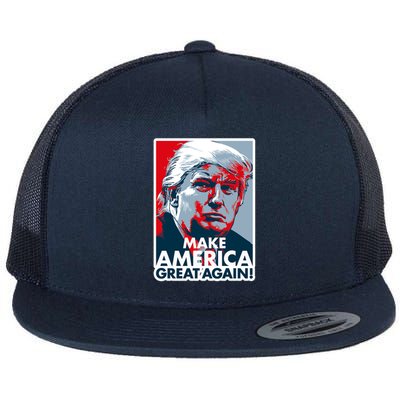 Pro Donald Trump Make America Great Again Poster Design Flat Bill Trucker Hat