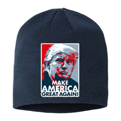 Pro Donald Trump Make America Great Again Poster Design Sustainable Beanie