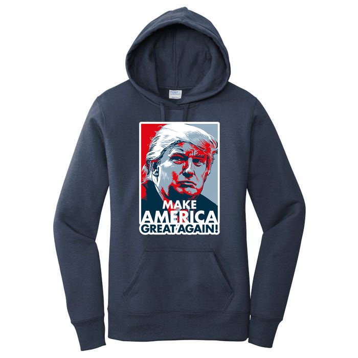 Pro Donald Trump Make America Great Again Poster Design Women's Pullover Hoodie