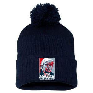 Pro Donald Trump Make America Great Again Poster Design Pom Pom 12in Knit Beanie