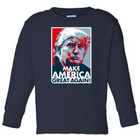 Pro Donald Trump Make America Great Again Poster Design Toddler Long Sleeve Shirt