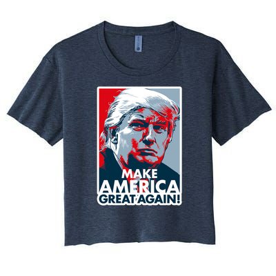 Pro Donald Trump Make America Great Again Poster Design Women's Crop Top Tee