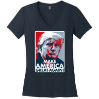 Pro Donald Trump Make America Great Again Poster Design Women's V-Neck T-Shirt