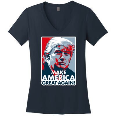 Pro Donald Trump Make America Great Again Poster Design Women's V-Neck T-Shirt