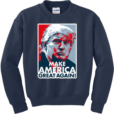 Pro Donald Trump Make America Great Again Poster Design Kids Sweatshirt