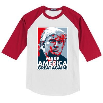 Pro Donald Trump Make America Great Again Poster Design Kids Colorblock Raglan Jersey