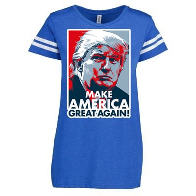 Pro Donald Trump Make America Great Again Poster Design Enza Ladies Jersey Football T-Shirt