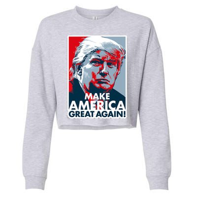 Pro Donald Trump Make America Great Again Poster Design Cropped Pullover Crew