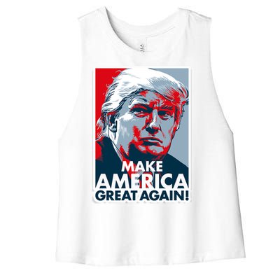 Pro Donald Trump Make America Great Again Poster Design Women's Racerback Cropped Tank