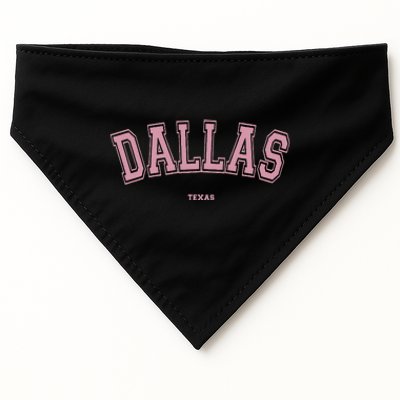 Pink Dallas Texas TX Varsity On Dallas USA-Made Doggie Bandana