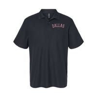 Pink Dallas Texas TX Varsity On Dallas Softstyle Adult Sport Polo