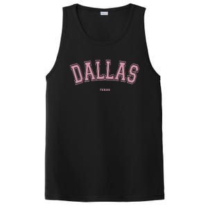 Pink Dallas Texas TX Varsity On Dallas PosiCharge Competitor Tank