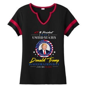 President Donald Trump Inauguration Day 2025 47th President Ladies Halftime Notch Neck Tee