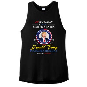 President Donald Trump Inauguration Day 2025 47th President Ladies PosiCharge Tri-Blend Wicking Tank