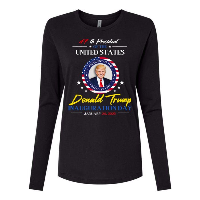 President Donald Trump Inauguration Day 2025 47th President Womens Cotton Relaxed Long Sleeve T-Shirt