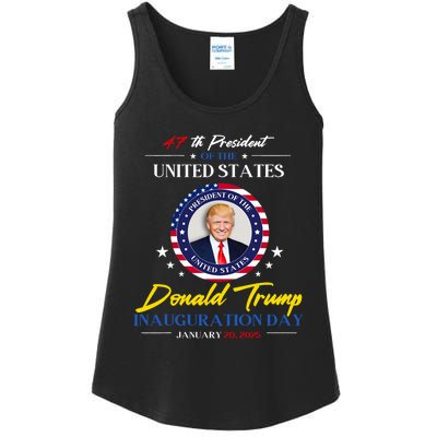 President Donald Trump Inauguration Day 2025 47th President Ladies Essential Tank