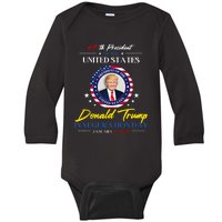 President Donald Trump Inauguration Day 2025 47th President Baby Long Sleeve Bodysuit