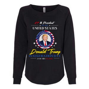 President Donald Trump Inauguration Day 2025 47th President Womens California Wash Sweatshirt