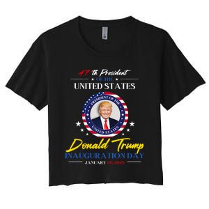 President Donald Trump Inauguration Day 2025 47th President Women's Crop Top Tee