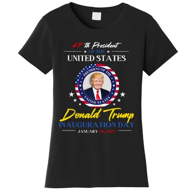 President Donald Trump Inauguration Day 2025 47th President Women's T-Shirt