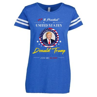 President Donald Trump Inauguration Day 2025 47th President Enza Ladies Jersey Football T-Shirt