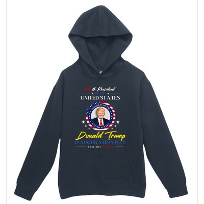 President Donald Trump Inauguration Day 2025 47th President Urban Pullover Hoodie