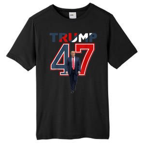 President Donald Trump 47 Trump Winner 2024 Trump 45 47 Tall Fusion ChromaSoft Performance T-Shirt