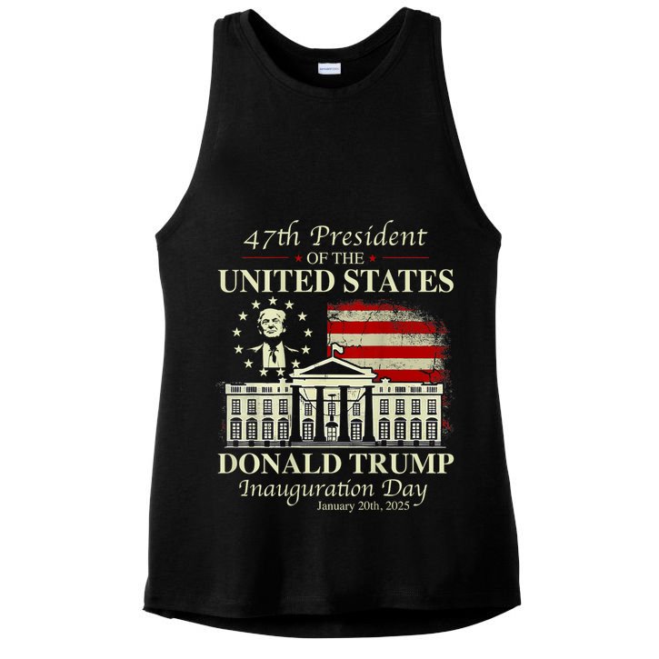 President Donald Trump Inauguration Day 2025 Memorabilia Ladies PosiCharge Tri-Blend Wicking Tank