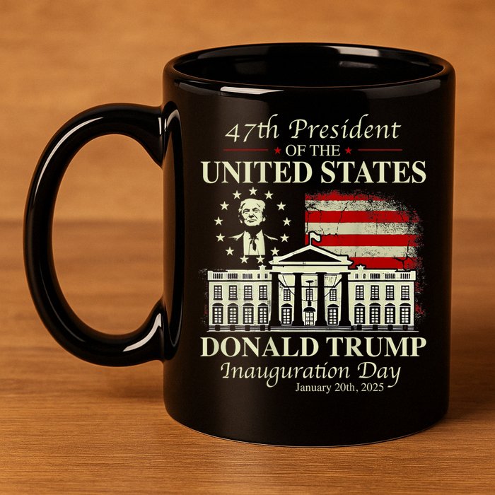 President Donald Trump Inauguration Day 2025 Memorabilia 11oz C Handle Ceramic Mug