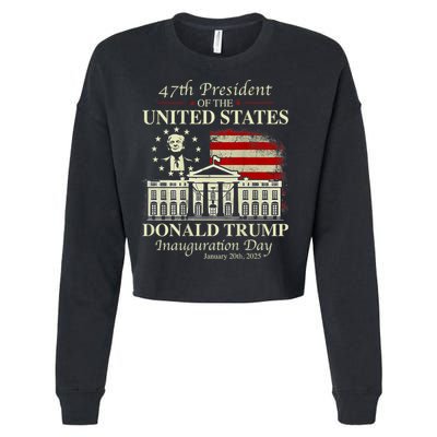 President Donald Trump Inauguration Day 2025 Memorabilia Cropped Pullover Crew