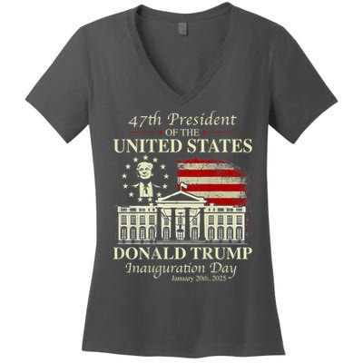 President Donald Trump Inauguration Day 2025 Memorabilia Women's V-Neck T-Shirt