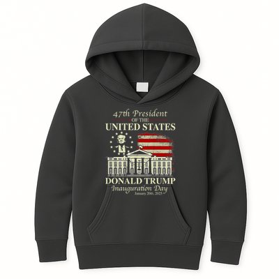 President Donald Trump Inauguration Day 2025 Memorabilia Kids Hoodie