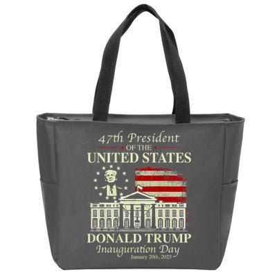 President Donald Trump Inauguration Day 2025 Memorabilia Zip Tote Bag