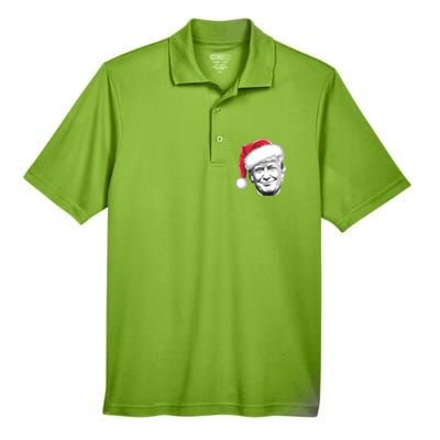 President Donald Trump Wearing A Christmas Santa Hat Xmas Cool Gift Men's Origin Performance Pique Polo