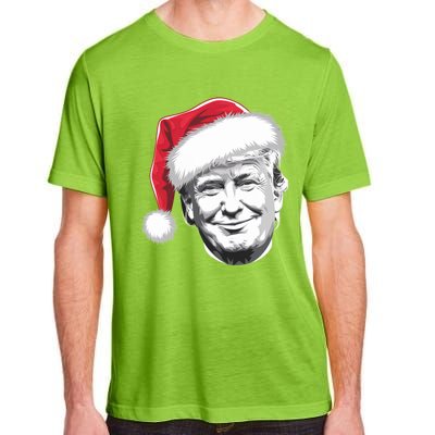 President Donald Trump Wearing A Christmas Santa Hat Xmas Cool Gift Adult ChromaSoft Performance T-Shirt