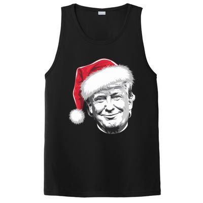 President Donald Trump Wearing A Christmas Santa Hat Xmas Cool Gift PosiCharge Competitor Tank