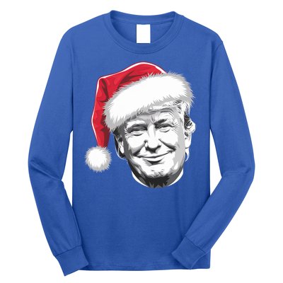 President Donald Trump Wearing A Christmas Santa Hat Xmas Cool Gift Long Sleeve Shirt