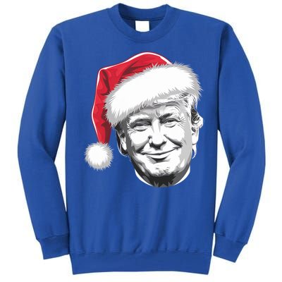 President Donald Trump Wearing A Christmas Santa Hat Xmas Cool Gift Tall Sweatshirt