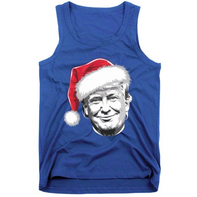 President Donald Trump Wearing A Christmas Santa Hat Xmas Cool Gift Tank Top