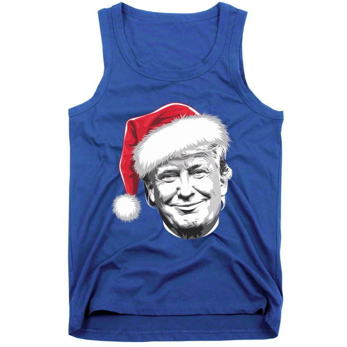 President Donald Trump Wearing A Christmas Santa Hat Xmas Cool Gift Tank Top