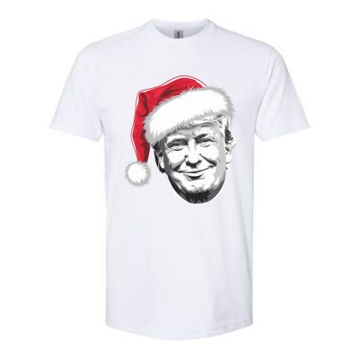 President Donald Trump Wearing A Christmas Santa Hat Xmas Cool Gift Softstyle CVC T-Shirt